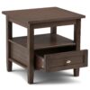 Warm Shaker - End Table - Farmhouse Brown - Image 2