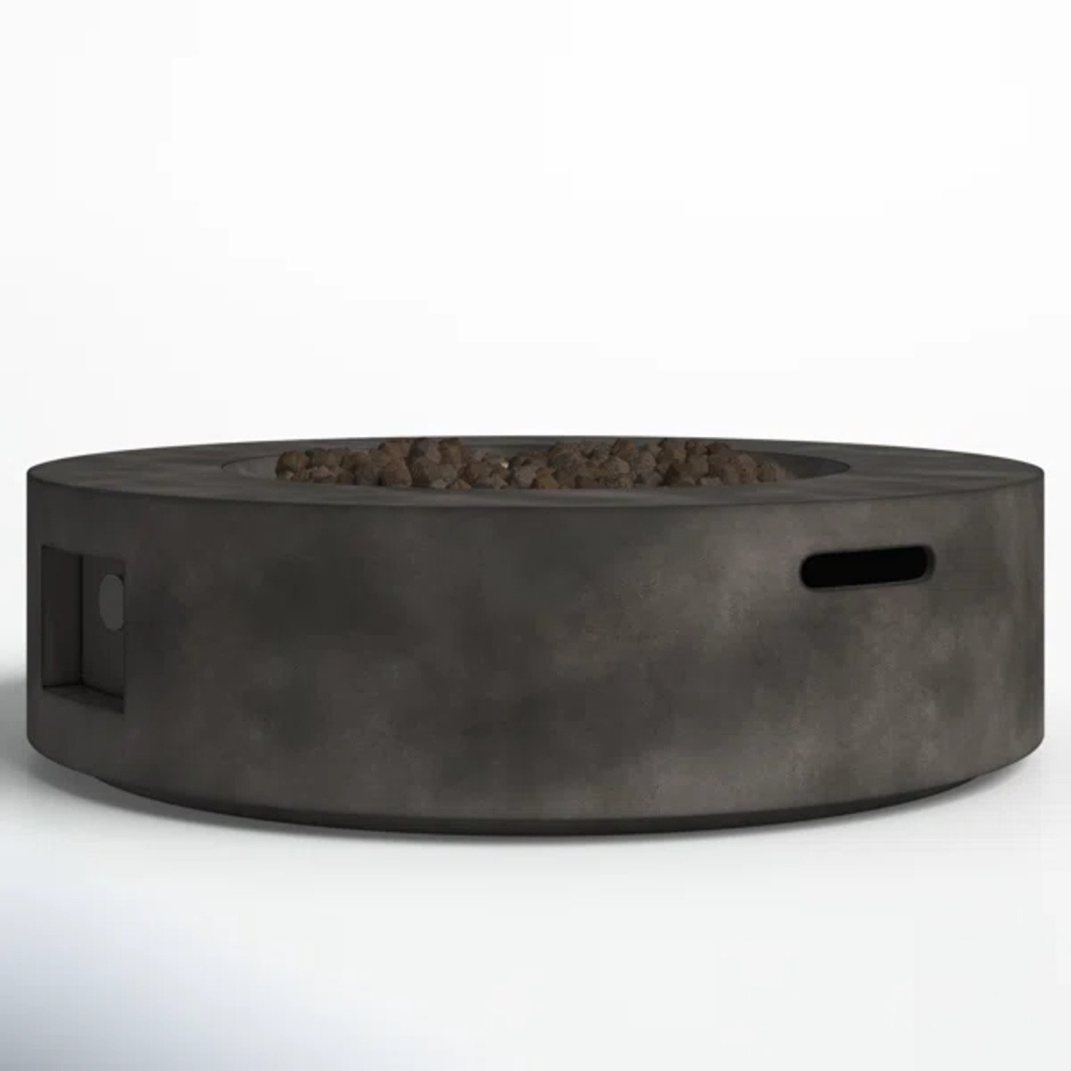 Fiber Reinforced Outdoor Fire Pit Table - Black / Gray - Image 4