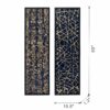 Rectangular Shaped Rice Paper Shadow Box Decor Wall Art, Transitional Style Wall Decor (Set of 2) - White / Blue - Image 13