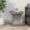 Modern Athena Side Table With Pedestal Design - Light Gray - Image 2