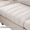 Modern Sectional Sofa With Vertical Stripes, 2 Pillows, 5 Seat Couch With Convertible Ottoman, Various Combinations, L-Shape Indoor Furniture - Beige - Image 22