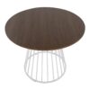 Canary Cosmo - Contemporary Dining Table - White / Walnut - Image 3