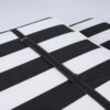 2 Piece Outdoor Chaise Lounge Chair Cushion Set, Polyester Replacement Pads - Black / White Stripe - Image 8