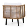Outdoor Wicker Club Chair With Water Resistant Cushion - Brown - Image 6