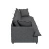 3 Seat Sofa Module For Modular Sectional Wide Seat Cloud Couch With Throw Pillows Upholstered - Gray - Image 6