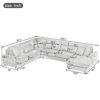 Modern Oversized U Shaped Sectional Sofa With Chaise Lounge - Dark Gray - Image 2