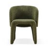Modern Accent Chair Green Single Sofa Chair, Upholstered Side Chair Teddy Comfy Chair For Dining Room / Bedroom / Living Room / Reception 1 Piece - Green - Image 5