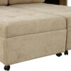 Versatile Sofa Bed Modular Sofa Free Combined Sofa With 2 Storage Racks - Brown - Image 22