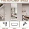 Modern Frameless Full Body Mirror With Explosion Proof Glass - Clear - Image 8