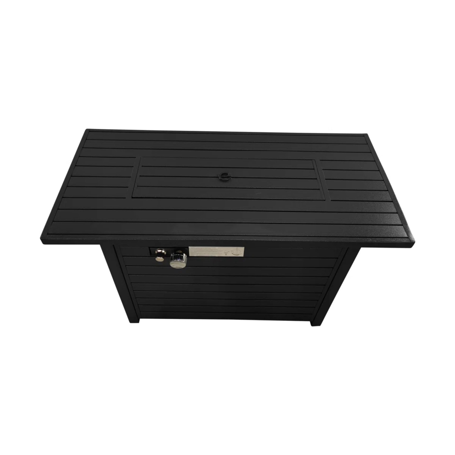 Outdoor Fire Pit Table & Lid - Black - Image 4