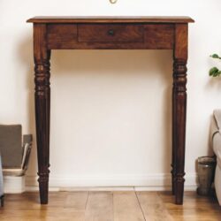 Turned Legs 1 Drawer Console - Brown