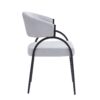 Modern Upholstered Dining Chairs With Metal Legs - Gray - Image 8