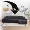 Compressed Sofa, Large Sectional Couches For Living Room - Black - Image 9