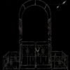 Metal Garden Arch With Gate High Climbing Plants Support Rose Arch Outdoor - Black - Image 11