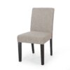 Contemporary Dining Chair With Upholstered Seating - Light Gray - Image 6
