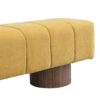 Upholstered Entryway Bench Ottoman - Yellow - Image 9