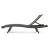 Salem - Wicker Chaise Lounge Chair For Comfortable Outdoor Relaxing - Gray Rattan - Image 15
