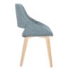 Fabrico - Mid-Century Modern Dining Chair (Set of 2) - Natural / Blue - Image 3