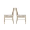 Cordoba - Dining Chair (Set of 2) With Acacia Wood Frame And Water Repellent Fabric - Beige / Yellow - Image 6