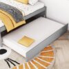 Versatile Full Bed With Trundle, Under Bed Storage Box And Nightstand - Gray - Image 5