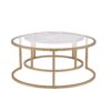 Shanish - Engineered Stone Top Nesting Table Set - Gold - Image 4