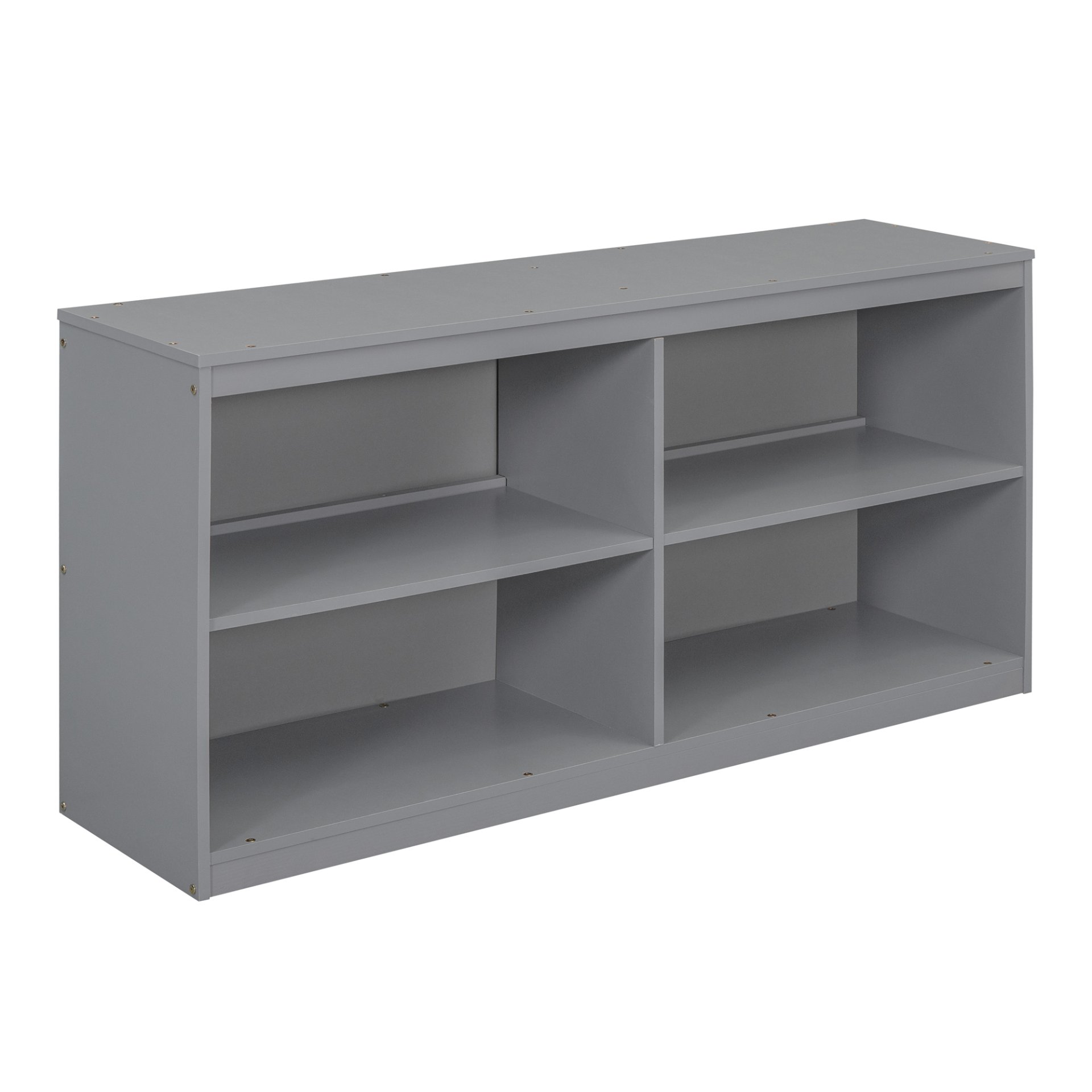 Full Size Loft Bed With Retractable Writing Desk And 4 Drawers, With Lateral Portable Desk And Shelves - Gray - Image 15