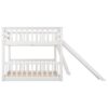 Full Over Full Bunk Bed With Convertible Slide And Ladder - White - Image 7