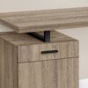 Computer Desk, Home Office, Laptop, Left, Right Set-Up, Storage Drawers, Work, Contemporary, Modern - Taupe - Image 7