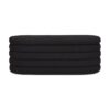 Fuji - Upholstered Oval Storage Bench - Ebony Black - Image 2