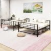 Full Over Full Bunk Bed With Shelf And Guardrails - Black - Image 11