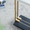 C Shaped Side Table, Artistic Accent Table For Living Room - Gold - Image 10
