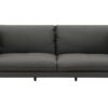 Tadi - Top Grain Leather Sofa - Black - Image 2