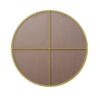 Wall Circular Mirror Metal Framed Mirror Round Vanity Mirror Dressing Mirror, For Bathroom, Living Room, Bedroom Wall Decor - Gold - Image 4