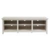 Modern Transitional 3 Shelf Open Storage 70" TV Stand For 80" TVs - White Wash - Image 2