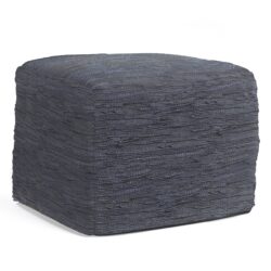 Fredrik - Square Pouf - Dark Blue