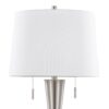 Jules - Contemporary Table Lamp Built In USB Port (Set of 2) - Nickel / White - Image 5