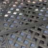 Outdoor Expandable Aluminum Dining Table With Latticework Details And Curvy Legs - Black - Image 13