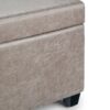 Avalon - Storage Ottoman Bench - Distressed Gray Taupe - Image 6