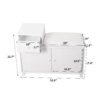 Shoe Storage Bench Cabinet With Fireproof Cushion, Double Doors And Movable Drawer For Door Entrance - White - Image 3