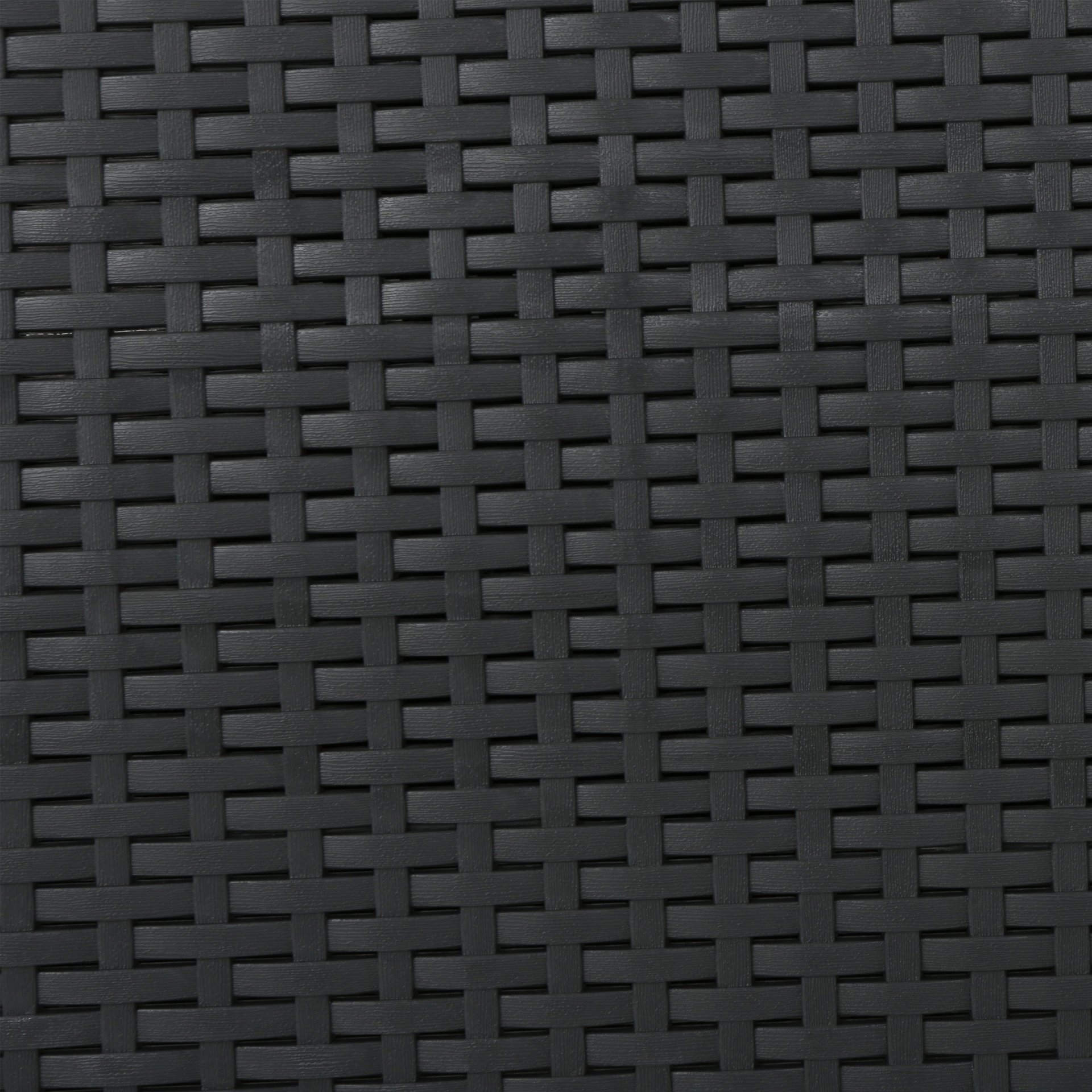 Outdoor Faux Wicker Rattan Style Chat Set With Water Resistant Cushions, 5 Pieces Set - Charcoal / Light Gray - Image 7