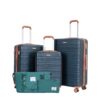5 Piece Set (20"24"28 +A Travel Bag And A Toiletry Bag), Hard Case Spinner Wheels Luggage Sets With Tsa Lock Carry On Suitcase Luggage Durable Suitcase Color Matching - Dark Green - Image 9