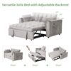 Multi Functional Sofa Bed With Cup Holder And USB Port For Living Room Or Apartments - Gray - Image 4