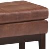 Carlson - Small Ottoman Bench - Distressed Saddle Brown - Image 7