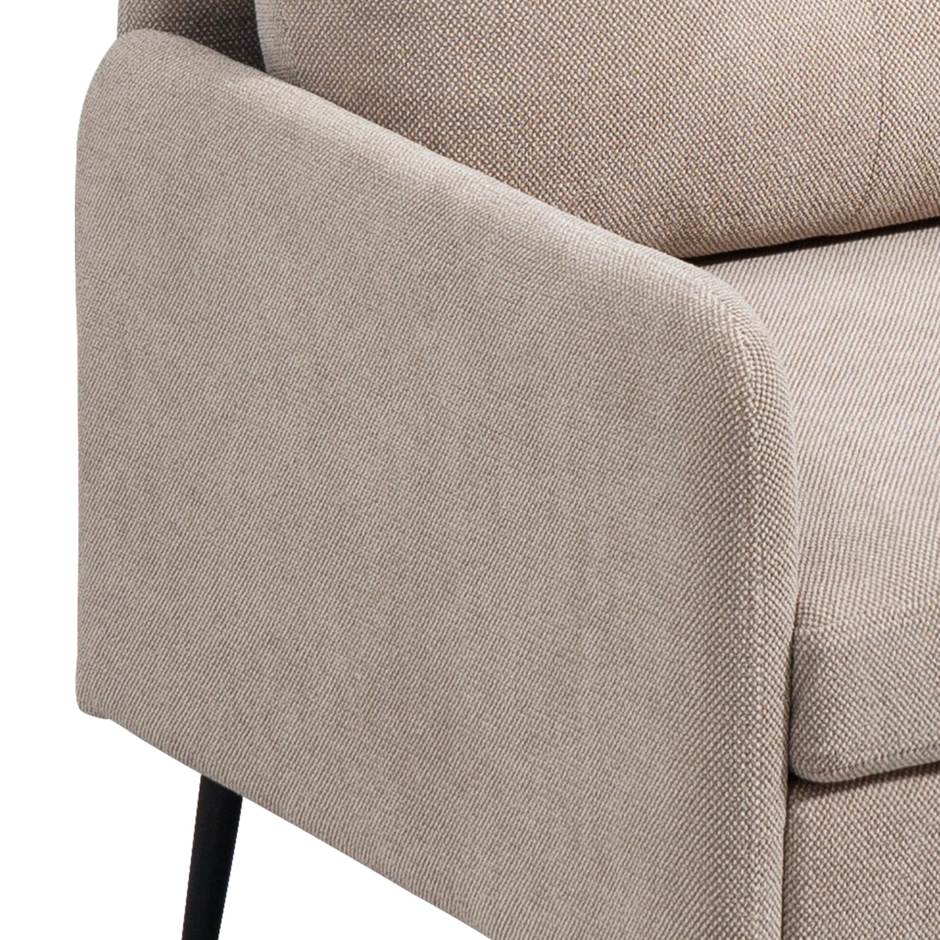 Modern Accent Chair With Metal Legs, Comfy Club Fabric Armchair For Living Room, Bedroom - Coffee - Image 14