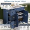 36" Bathroom Vanity With Sink, Soft Close Doors, Adjustable Shelves - Blue - Image 5
