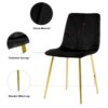 Modern Light Luxury Dining Chair With Gold Metal Legs (Set of 4) - Black - Image 13