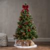 Glitter Bristle Mixed Hinged Tree With Berry And Pine Cones And 200 Cl, 407 Tips - Green - Image 2