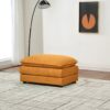 Modular Chenille L Shaped Sofa With Ottoman, Deep Seat, Cushions - Orange - Image 6