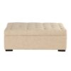Convertible Folding Sofa Bed Ottoman With Memory Mattress And Tufted Design - Beige - Image 2