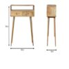 Curved Console Table - Oak - Image 4